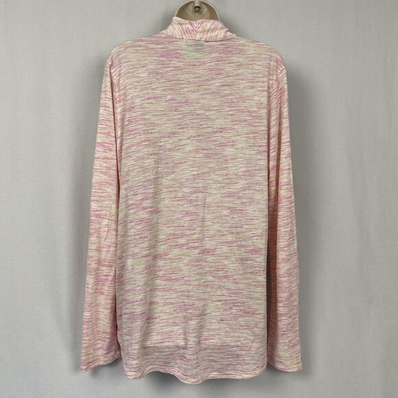 Saturday Sunday Anthropologie Surplice Sweater Women Large Space Dye Pastel Wrap - Picture 4 of 11